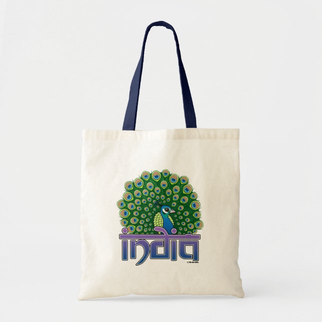 Bolsa Tote Peafowl de India (Frente)