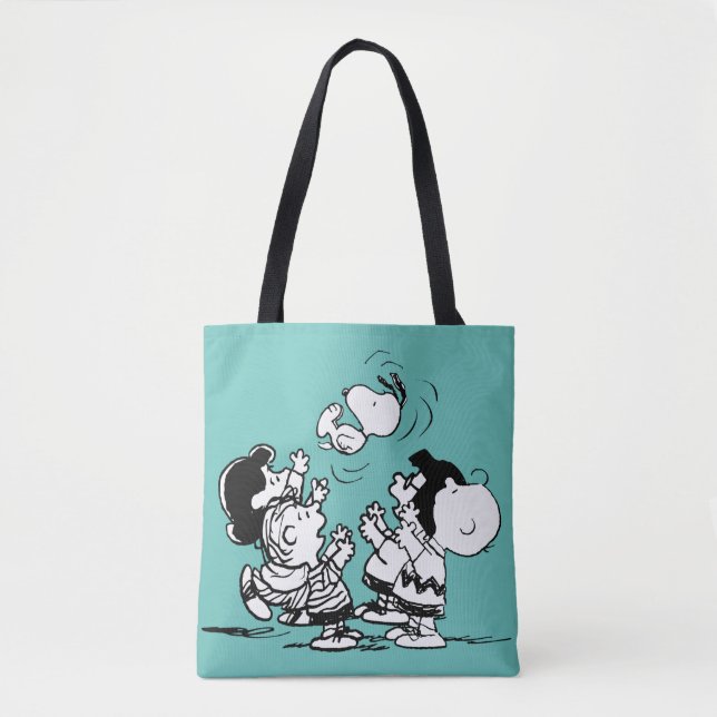 Bolsa Tote Peanuts Gang Levantando Esnoopia (Frente)