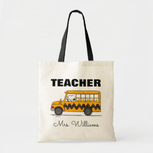 Bolsa Tote Peanuts Snoopy Bus Driver Teacher
