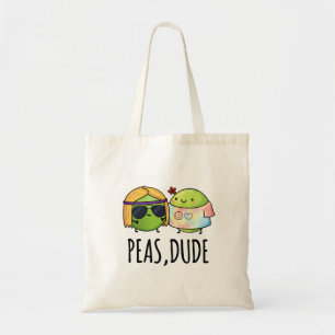 Bolsa Tote Peas Dude Cute Hippie Pea Pun