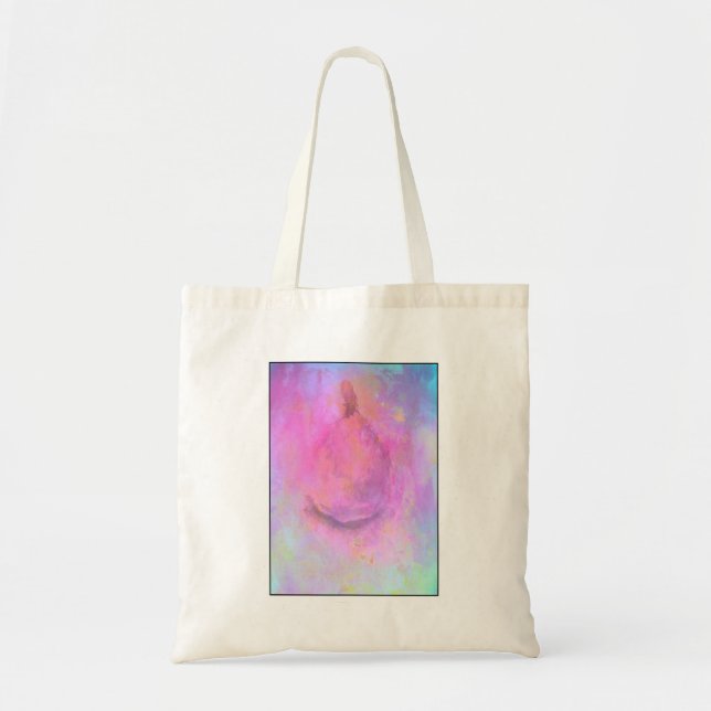 Bolsa Tote Peça De Aquarela Com Abstrato De Vida Estática Ros (Frente)