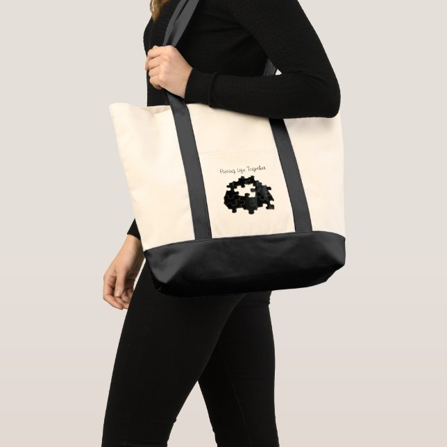 Bolsa Tote Peça de Puzzle Faltando (Frente (produto))