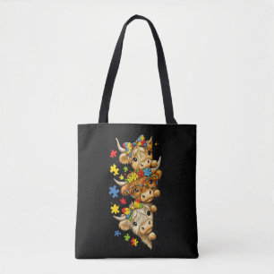 Bolsa Tote Peça de Quebra-Cabeça de Conscientização sobre Aut