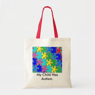 Bolsa Tote peças de quebra-cabeça de autismo 40