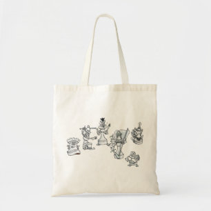 Bolsa Tote Peças do jogo de xadrez brancas prontas para a
