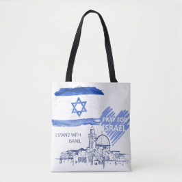 Bolsa Tote Peço a Israel que me associe a Israel. Paz mundial
