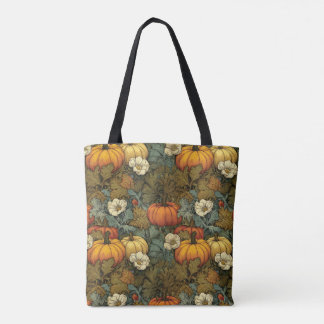 Bolsa Tote Pedaço de Abóbora Halloween Doces ou Travessuras