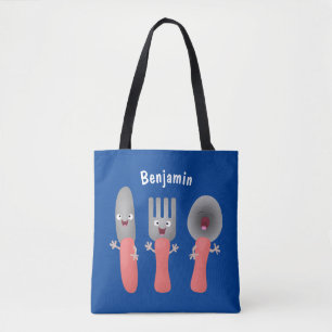 Bolsa Tote Pedaços de fachada e caricatura de cutelaria