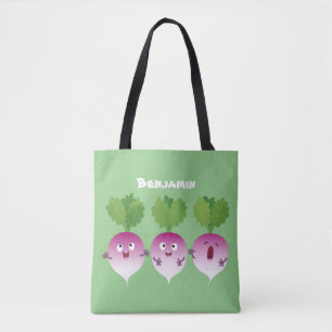 Bolsa Tote Pedra de desenho animada de verduras e legumes