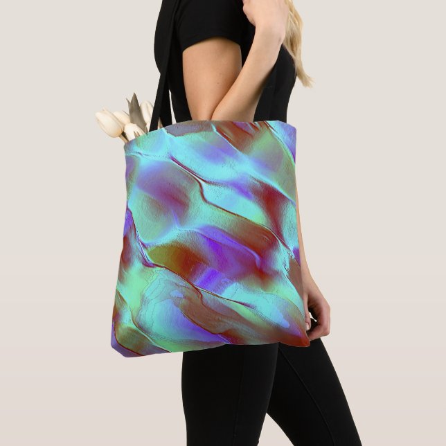 Bolsa Tote Pedra polida em roxo cromo (Close Up)