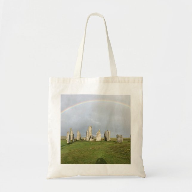 Bolsa Tote Pedras de Callanish com arco-íris - Scotland (Frente)