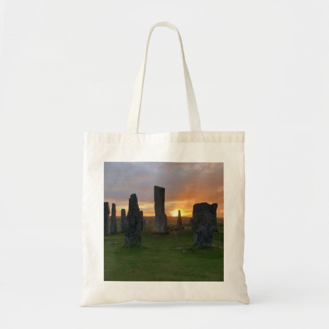 Bolsa Tote Pedras eretas no nascer do sol - Scotland de (Frente)
