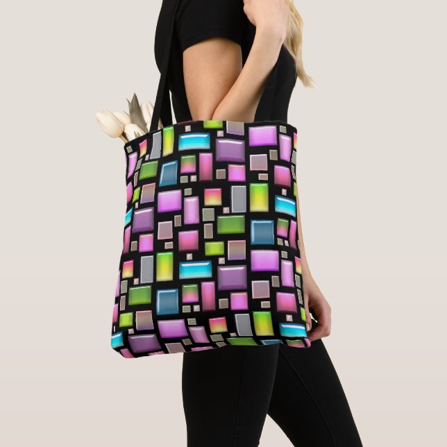 Bolsa Tote Pedras preciosos e mãe de pérolas (Close Up)