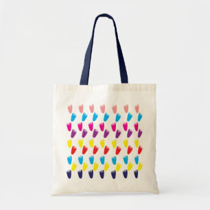 Bolsa Tote Pegadas coloridas