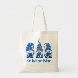 Bolsa Tote Pegue Este "Três Gnomos Segurando Quebra-cabeça Az
