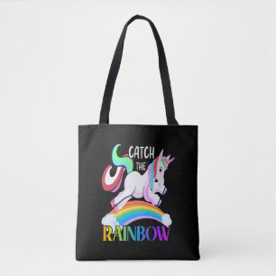 Bolsa Tote Pegue O Arco-Íris - Designs Unicórn