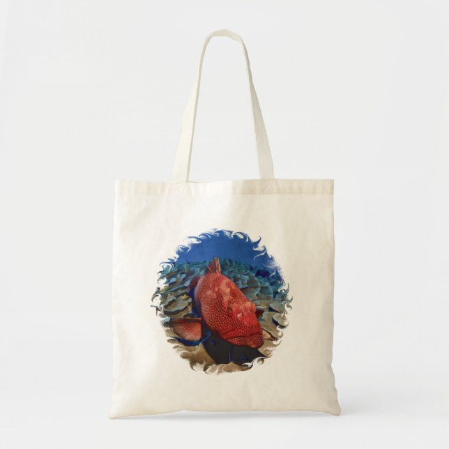 Bolsa Tote Peixe Agrupado Em Coral (Frente)