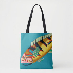 Bolsa Tote Peixe Amarelo Grande