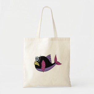 Bolsa Tote Peixe-baiacu preto e roxo