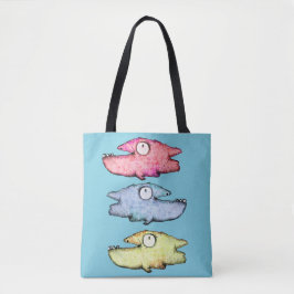 Bolsa Tote Peixe Colorido Feliz Dentudo