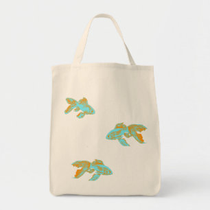 Bolsa Tote peixe-dourado azul-claro