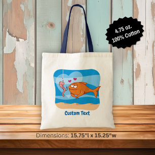 Bolsa Tote Peixe e Isca no Amor Tote Bag