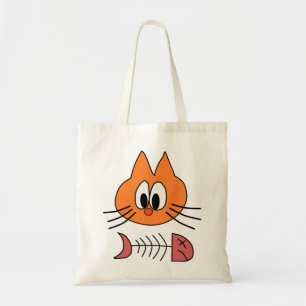 Bolsa Tote Peixe Gato Peixe Animal Laranja Morto Rosto