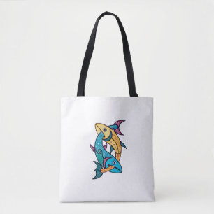 Bolsa Tote Peixe Gêmeo Vibrante