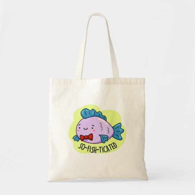 Bolsa Tote Peixe sofisticado, sofisticado, com tantos peixes (Frente)