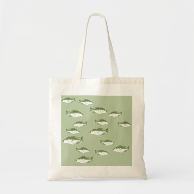 Bolsa Tote Peixe verde-azeitona (Frente)