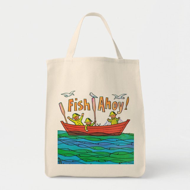 Bolsa Tote Peixes Ahoy! (Frente)