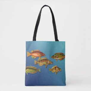 Bolsa Tote Peixes Coloridos