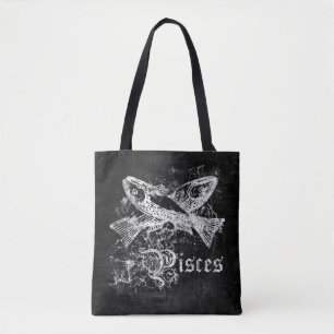 Bolsa Tote Peixes de Zodiac Vintage