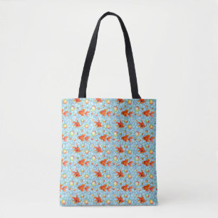 Bolsa Tote peixes do ouro e bolhas de sabão