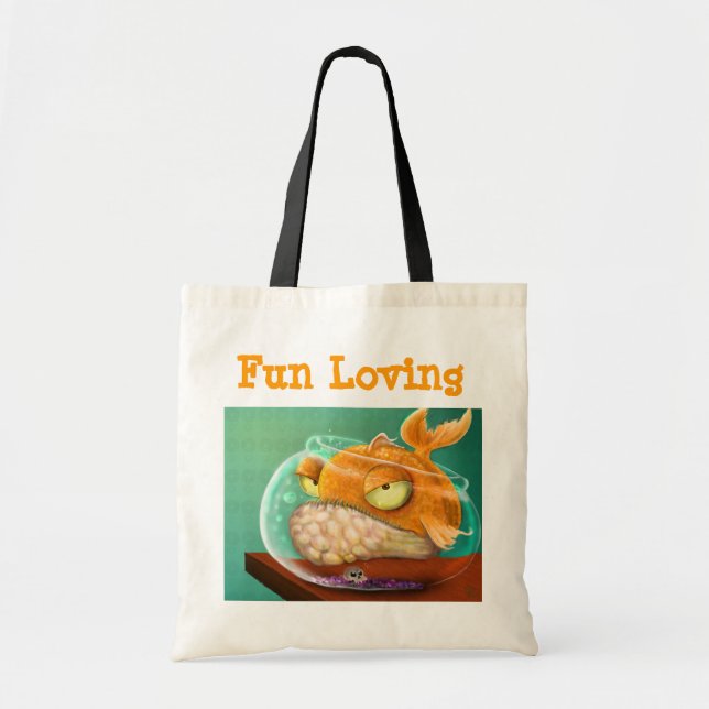 Bolsa Tote Peixes Loving do divertimento (Frente)