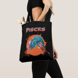 Bolsa Tote Peixes Peixes Sinal de Astrologia Água do Horoscóp