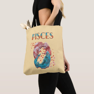 Bolsa Tote Peixes Peixes Zodíaco Horóscopo Signo de Água Astr