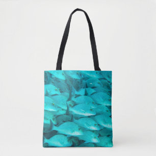 Bolsa Tote Peixes tropicais coloridos e recifes de coral no o