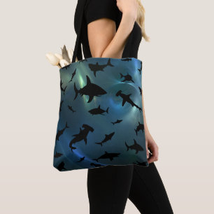 Bolsa Tote Peixes-tubarão-frade-modernos baleia-do-mar sob a 