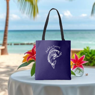 Bolsa Tote Peixes viciados em azul-de-Verão