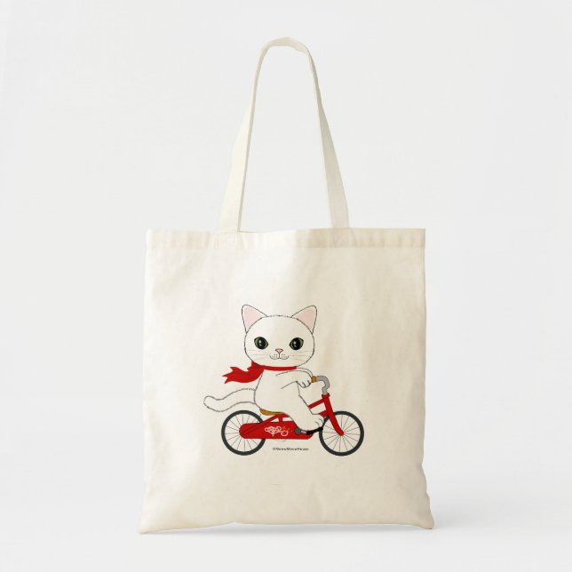 Bolsa Tote Peko o gato branco (Frente)