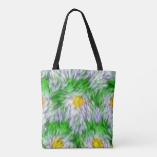 Bolsa Tote Pele Animal Padrão Branco E Verde