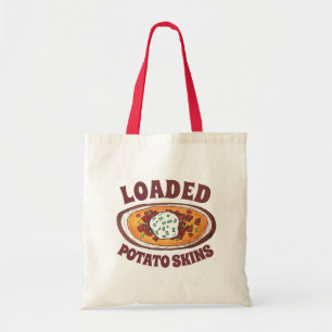 Bolsa Tote Pele de Batata Carregada Comida de Invólucro Bacon