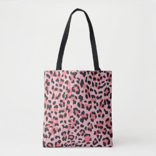 Bolsa Tote Pele-leopardo: textura perfeita da safra