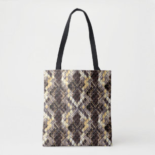 Bolsa Tote Pele Selvagem Pele Aquosa Padrão Sem Olhos