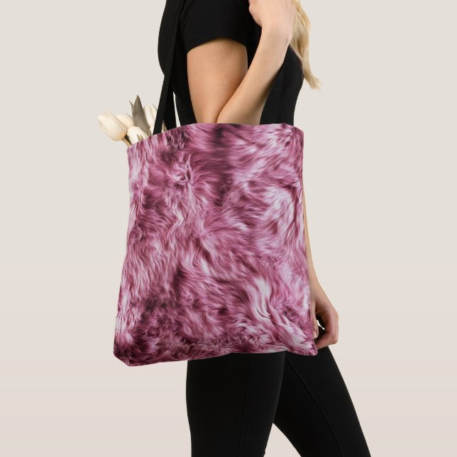 Bolsa Tote Peles falsas cor-de-rosa profundo (Close Up)
