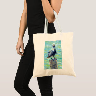 Bolsa Tote "Pelican on a Pole" Tote Bag