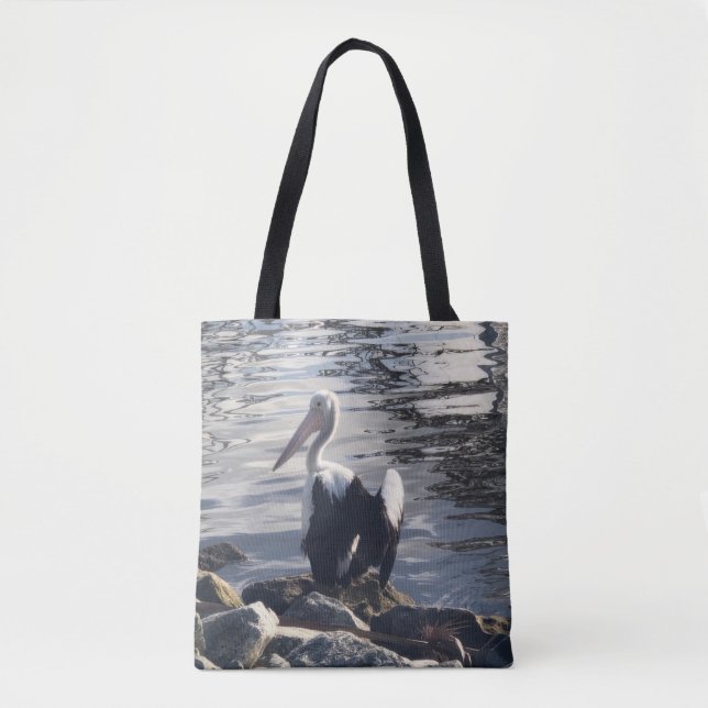 Bolsa Tote Pelicano Branco (Frente)