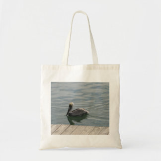 Bolsa Tote Pelicano Nadando na Foto Água