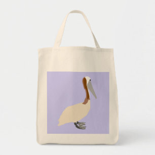 Bolsa Tote Pelicano no saco branco